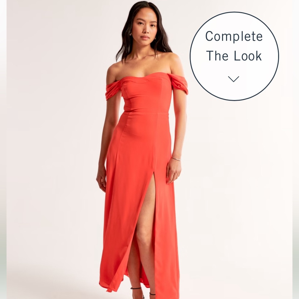 Abercrombie & Fitch “Camille” Off the Shoulder Maxi dress.